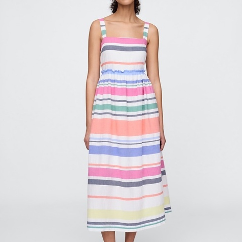 NWT Gap Striped Cotton Maxi Dress